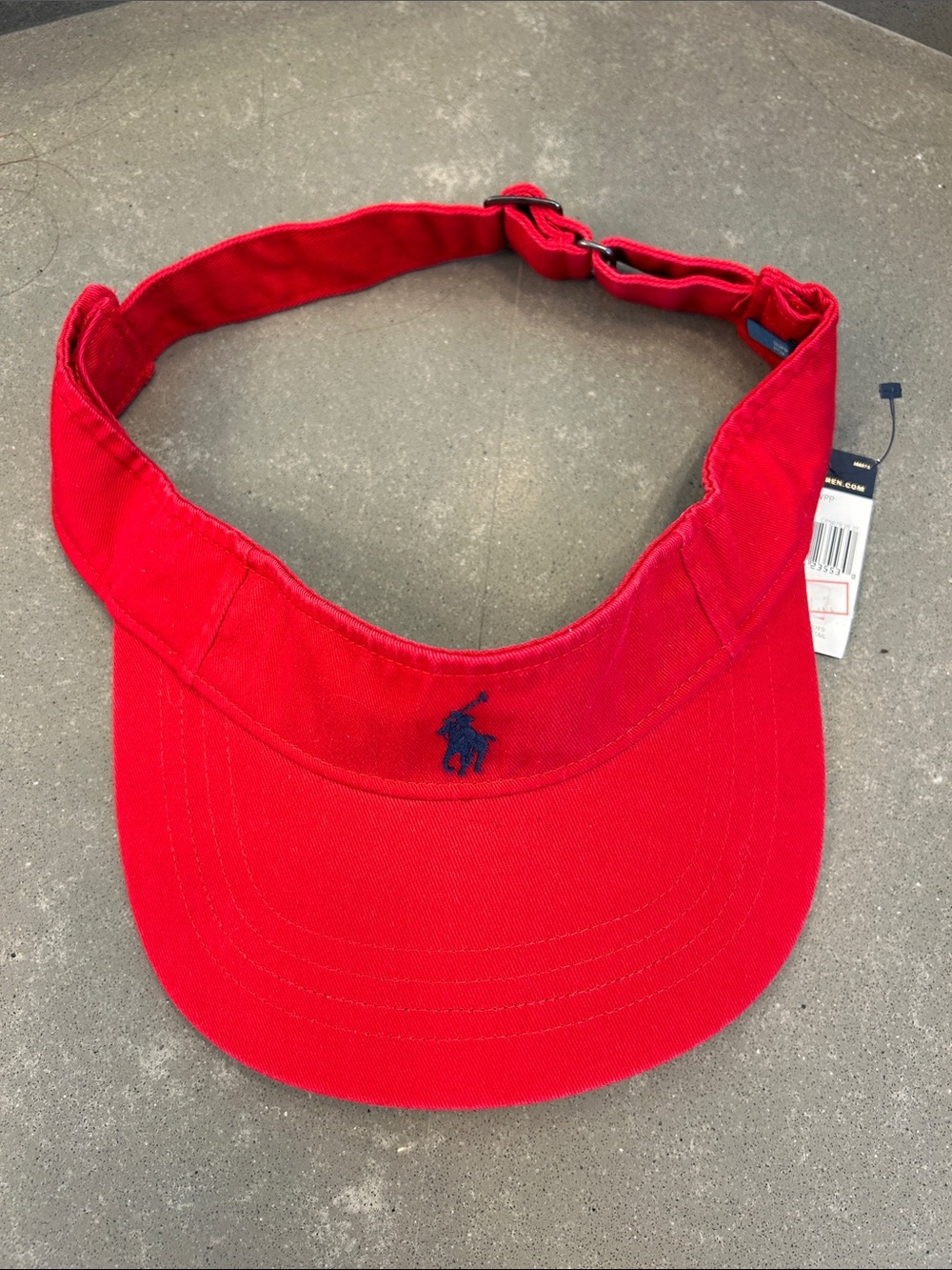 Polo by Ralph Lauren Red Visor with Navy Pony